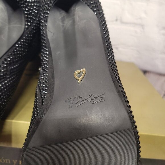 Thalia Sodi Rhinestone Raquell Pointed Toe Stiletto Boot - Picture 9 of 11